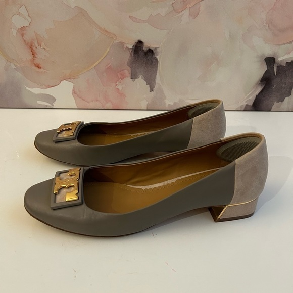 ! Tory Burch GIGI 20mm Round Toe Flat-Calf Leather/Silk Suede. - Picture 7 of 10